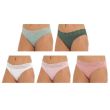 Ladies Lace High Leg Briefs (Pack of 5) - Assorted