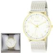 Wholesale Mens Henley Contemporary Numbered Mesh Watch- Gold Tone