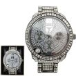 Wholesale Men's NY London Silver Crystals Watch - Black / Silver