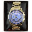 Wholesale Men's NY London Metal Bracelet Watch - Gold / Blue
