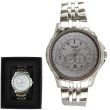 Wholesale Men's NY London Round Metal Bracelet Watch - Silver