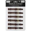 Calf Grain Brown Croc Leather Watch Straps - Asst. Buckles - 12mm