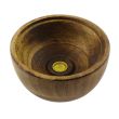 Mango Wood Incense Bowl 4" Moon/Star Jali Burner 