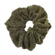 Shiny Hair Scrunchies-Black/Gold