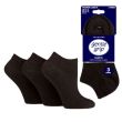 Ladies Diabetic Gentle Grip Trainer Socks (3 Pack) - Black