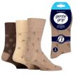 Men's Holiday Icon Design Gentle Grip Socks (3 Pack) - Assorted