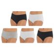 Ladies Plain Midi Briefs (Pack of 5) - Assorted