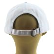Adults 6 Panel Adjustable Metal Buckle Baseball Cap - White 