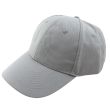 Adults 6 Panel Adjustable Metal Buckle Baseball Cap - Grey