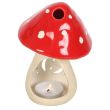 Ceramic Mushroom Tealight Candle Holder - 14.9cm