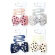 Polka Dots Bow Clip and Sleepies Set - 4cm 
