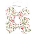 Floral Print White Bow Beak Clip - 5cm