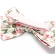 Floral Print White Bow Beak Clip - 5cm