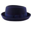 
Unisex Wool Felt Pork Pie Trilby - Assorted Sizes and Colours
