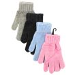 Ladies Thermal Chenille Magic Gloves - Assorted Colours 