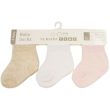 Cotton Blend Baby Girls Socks in Plain Colour (3-Pack)
