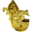 Snowman Brooch with Festive Detailing – (5x3cm)