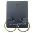 Gold Hoop Earrings with Hinged Closure - (24mm)