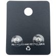 Stud Earrings with Black Stone