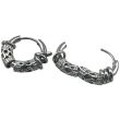 Silver Huggie Earrings with Four Small Circles
