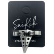 Silver Hinged Clip-On Hoop Earrings with Isosceles Triangle Charm