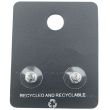 Silver Cross Stud Earrings with Clear Stone Detailing