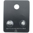Cross Stud Earrings with Textured Bumps and Silver Line Detail