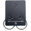 Silver Hoop Earrings with Hinged Closure - (24mm)
