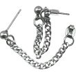 Dangling Chain Earrings with Push-Back Closure