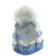 Baby boys Knitted Pom-Pom Hat with Lining - Sky