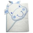 Baby 3D Hooded Towel Giraffe Design - Sky Blue