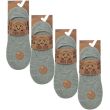 Ladies Panda Stick Bamboo Invisible Socks – Assorted