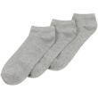 Men's Panda Stick Grey Bamboo Trainer Liner Socks (3 Pack) - Grey
