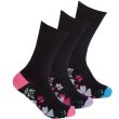 Ladies Panda Stick Comfort Fit Ditsy Floral Socks (3 Pack) - Assorted