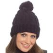 Ladies Chunky Turn-Up Beanie Hat - Assorted