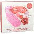 Beauty Sleep Gift Set with Fluffy Socks, Eye Mask, Scrunchie and Heart Candles