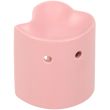Heart-Shaped Ceramic Oil Burner in Soft Pink