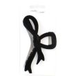 Flocked Velvet Black Bow Clamp (12cm)