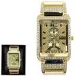 Wholesale Men's NY London Rectangular Watch - Gold