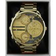 Wholesale Men's NY London Round Metal Bracelet Watch - Gold