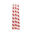 Stripe Taper Candy Cane Candles  - Set of 3