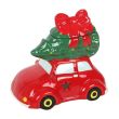 Red Car with Christmas Tree Oil Burner - (13.5cm)
