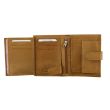 Wholesale Men's Leather Wallet With Closure Button- Tan