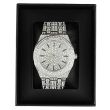 Wholesale Mens Diamante Encrusted NY London Watch - Silver