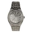 Wholesale Mens Diamante Encrusted NY London Watch - Silver