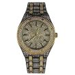 Wholesale Men's Diamante Encrusted NY London Watch - Gold/Black