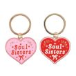 Soul Sisters Love Heart Keyrings - Pair