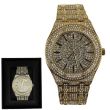 Wholesale Men's Diamante Encrusted NY London Watch - Gold