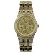 Wholesale Men's Diamante Encrusted NY London Watch - Gold