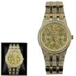 Wholesale Men's Diamante Encrusted NY London Watch - Gold